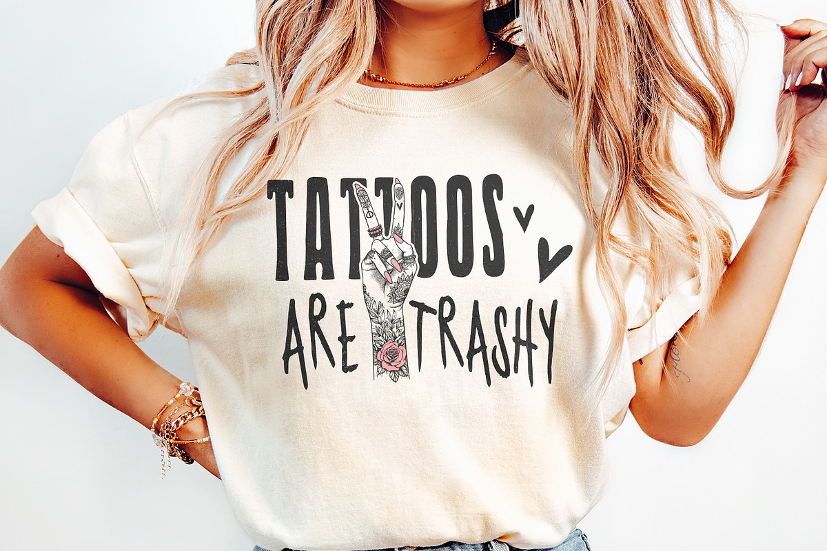 Tattoos Are Trashy PNG, funny png, an Illustration by SharpMarketplace (Photo 2 of 9)