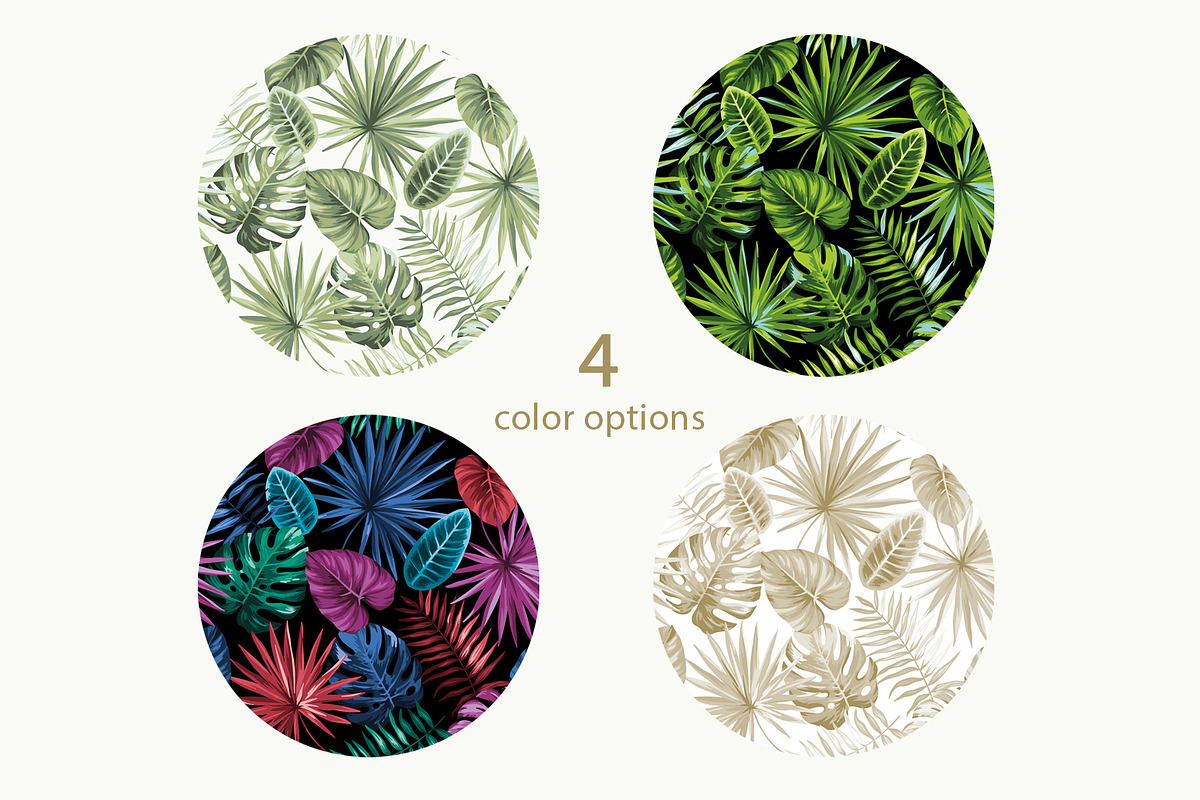 Tropical plant pattern., a Pattern Graphic by Anna Smirnova (Photo 2 of 3)