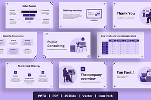 Public Consulting PowerPoint, a Presentation Template by BumbleGraph Studio