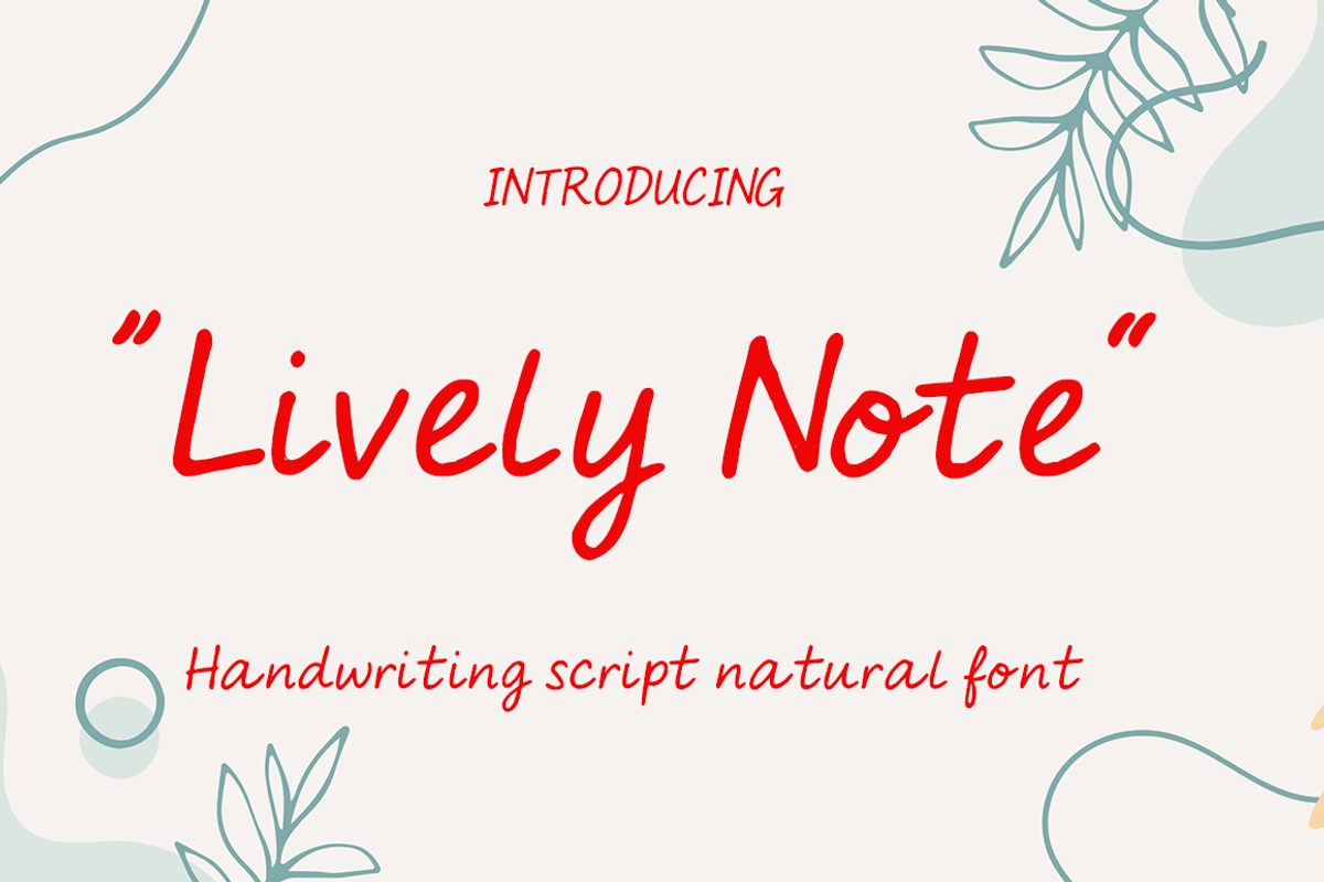 Lively Note, a Handwritten Font by cocodesign (Photo 1 of 8)