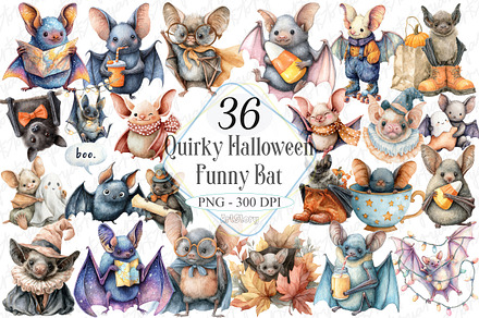 Quirky Halloween Funny Bat Sublimati