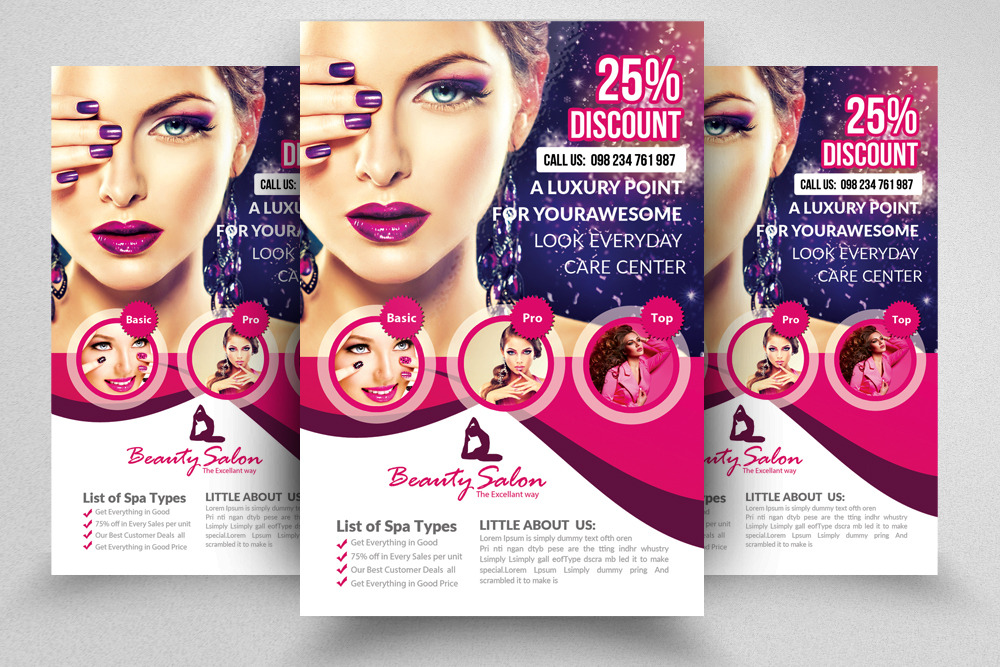 Salon Flyer Template, a Flyer Template by Psd Templates