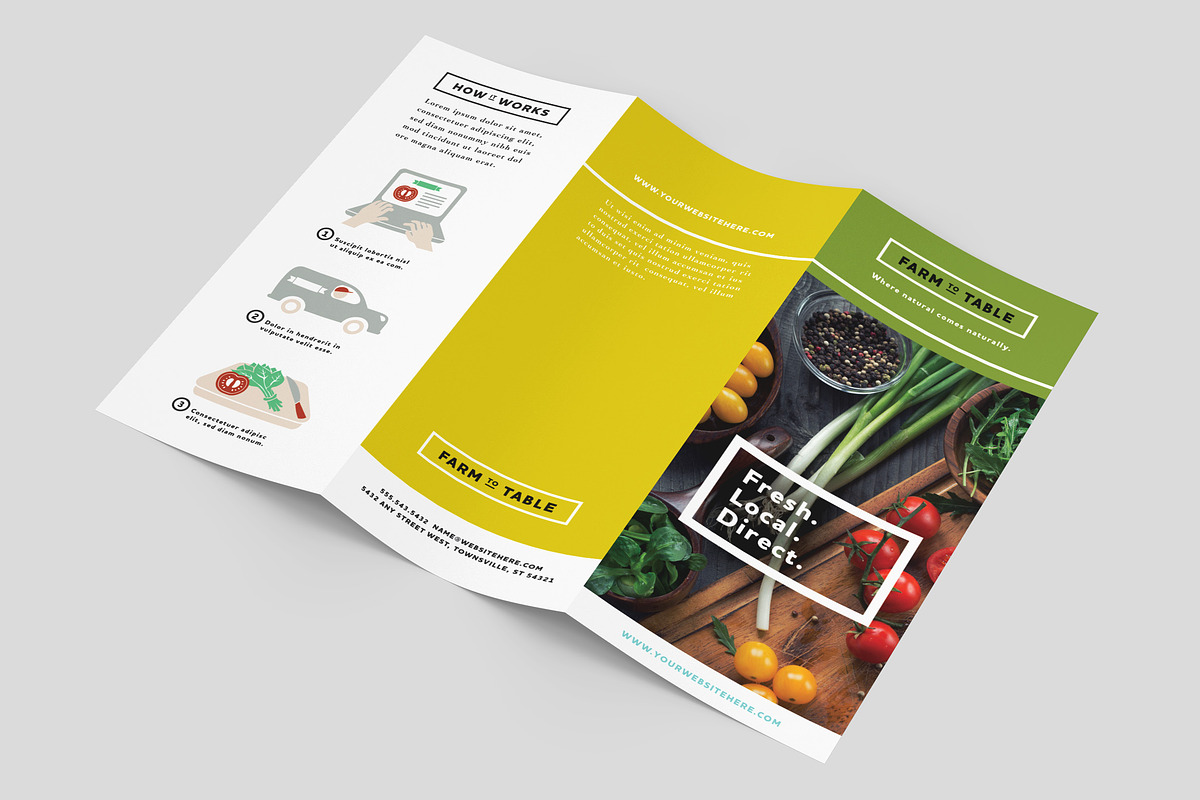 Organic Food Trifold Brochure, a Brochure Template by StockLayouts (Photo 3 of 4)