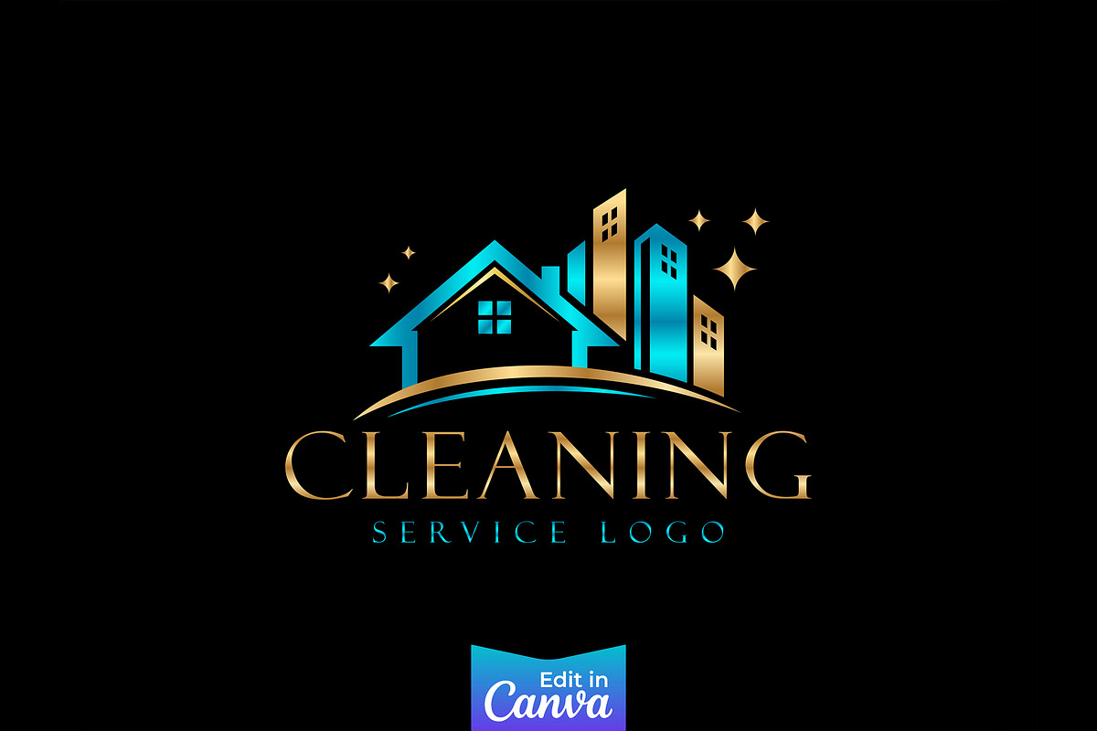 Luxury Cleaning Service Logo Canva, a Branding & Logo Template by Shahjhan (Photo 1 of 3)