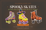Halloween Roller Skates Clipart, an Object Graphic by Jakayla Digital Co (Thumbnail 1 of 15)