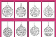 150 Christmas Ornament Coloring Page, a Decorative Illustration by Coco Bloom (Thumbnail 3 of 4)