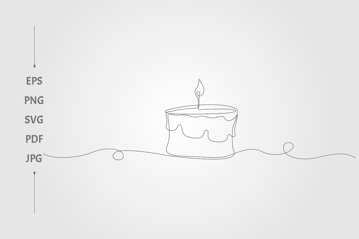 Candle minimalist single line, an Object Graphic by lawoel (Photo 1 of 3)