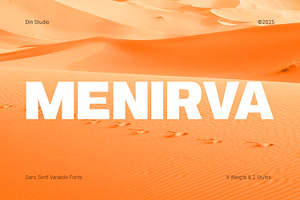 Menirva, a Sans Serif Font by din-studio.com