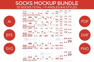 Socks Bundle - Template Mockup