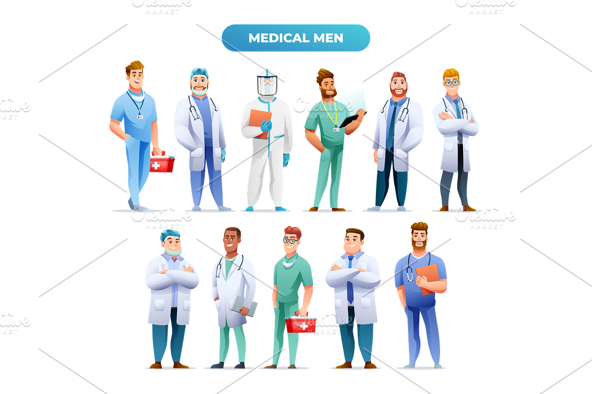Medical People Character Set, a Healthcare Illustration by YG Studio (Photo 2 of 3)