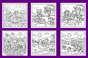Summer Kids Coloring Pages, a Person Illustration by BerryPieArt (Thumbnail 3 of 3)
