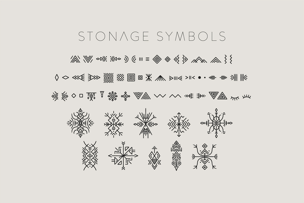 Stonage - Handwritten Font Family, a Symbol Font by Struvictory.art (Photo 6 of 11)