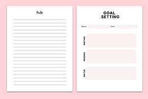 Editable Daily Goal Planner Canva