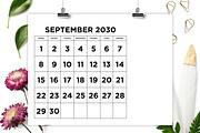 2030 Large Number 8.5x11 Calendar, a Stationery Template by Running With Foxes (Thumbnail 4 of 5)
