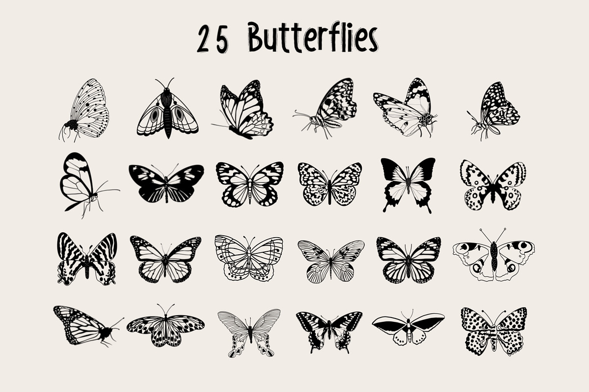 Butterfly stamp brushes, a Graphic by Olga Brinza (Photo 2 of 6)