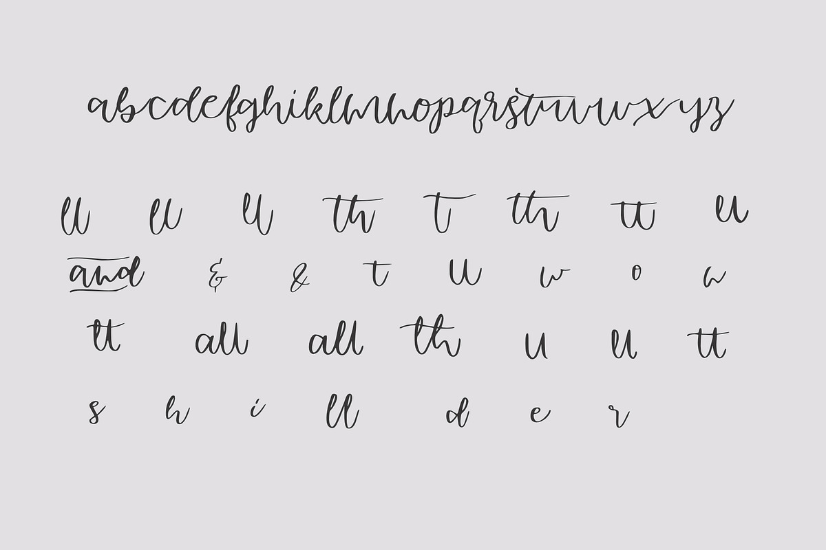 woman beauty calligraphy, a Script Font by Mariyana (Photo 5 of 10)