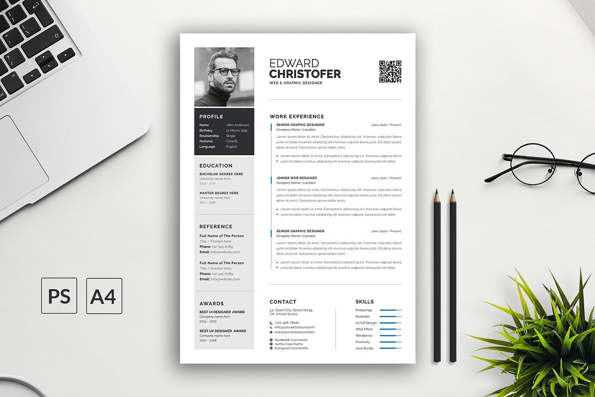 Resume Template, a Resume Template by Abdul Studio (Photo 2 of 6)