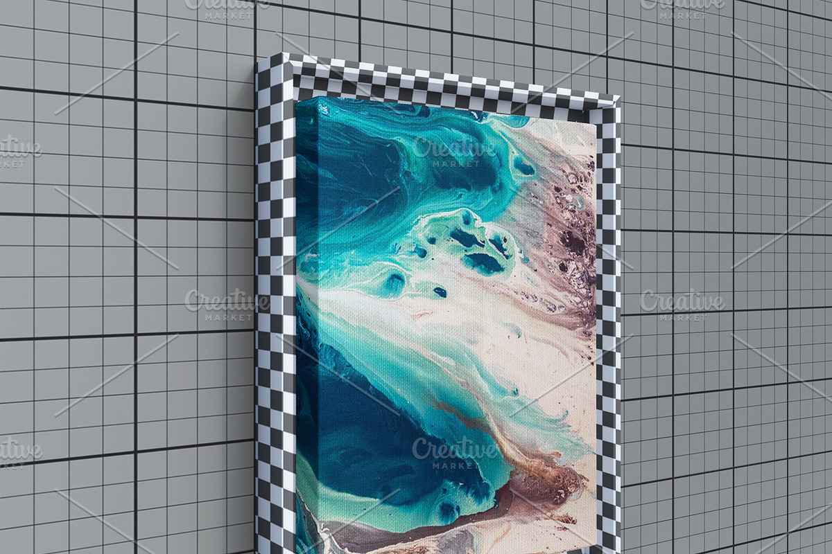 Wood Frame Canvas Mock-Up, a Pens & Pencil Mockup by desgiant (Photo 11 of 26)
