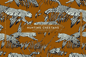 Hunting Cheetahs, a Wallpaper Graphic by MalyskaStudio