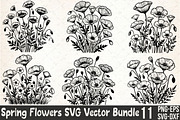 Spring California Poppy Flowers SVG, an Illustration by Rose Art (Thumbnail 1 of 6)