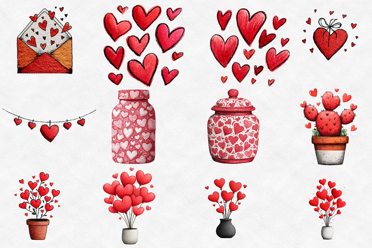 Doodle Valentine Day Clipart, an Illustration by Designworld (Photo 2 of 6)