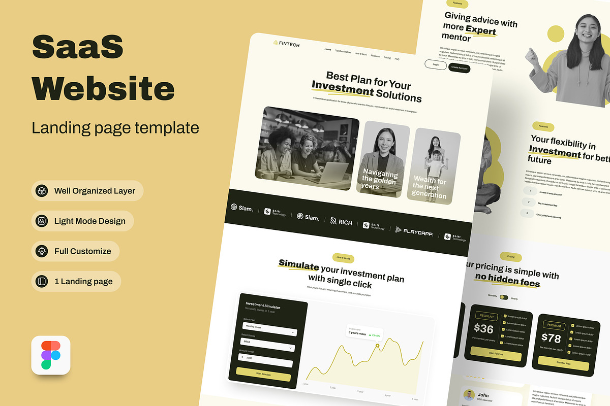 Investment Solution Web Landing Page, a Landing Page Template by UICreative (Photo 1 of 4)