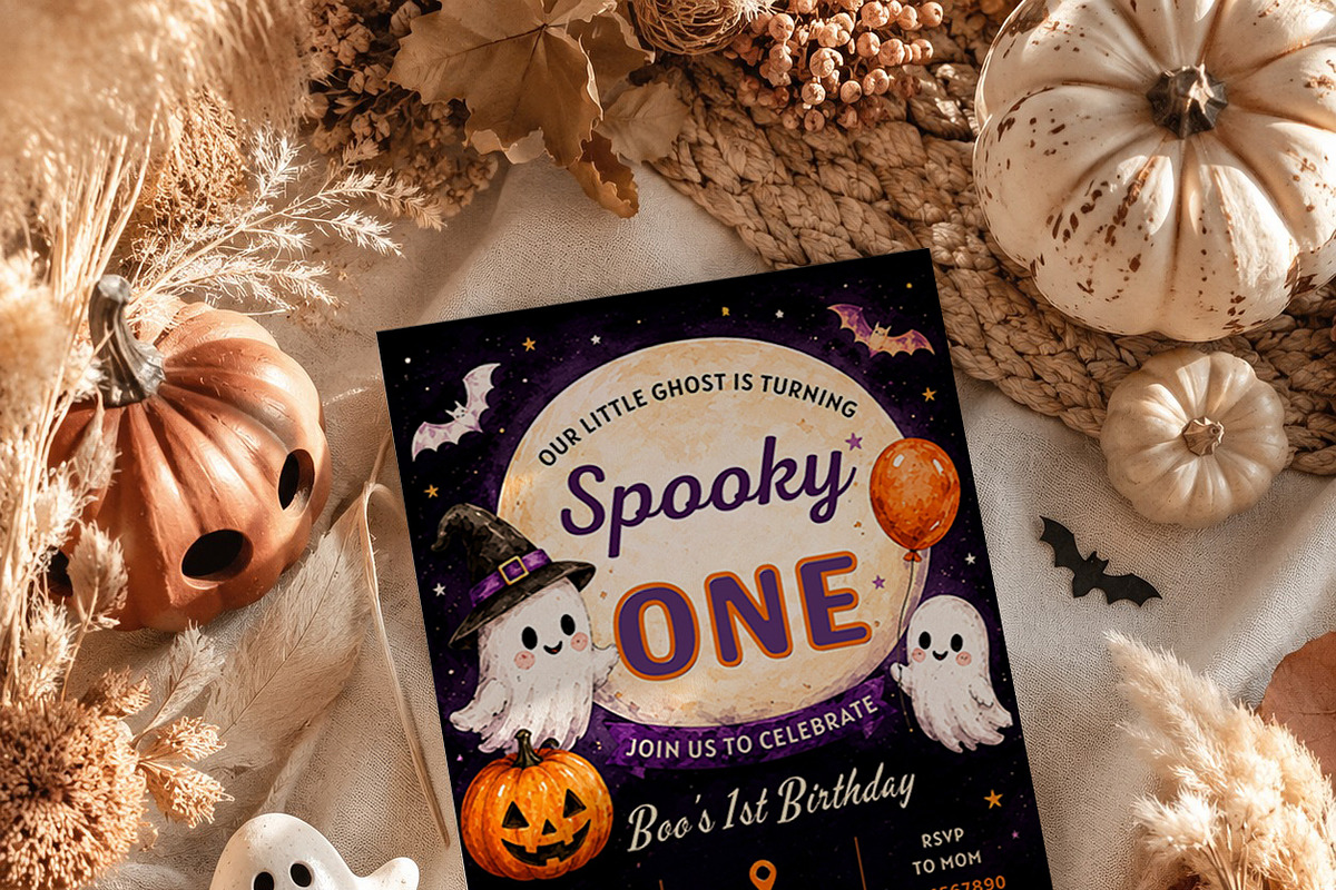 Spooky Halloween Birthday Invitation, an Invitation Template by Arslan (Photo 2 of 5)