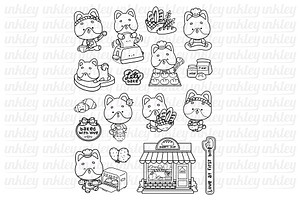 Dog And Bakery Clipart - Shiba Inu