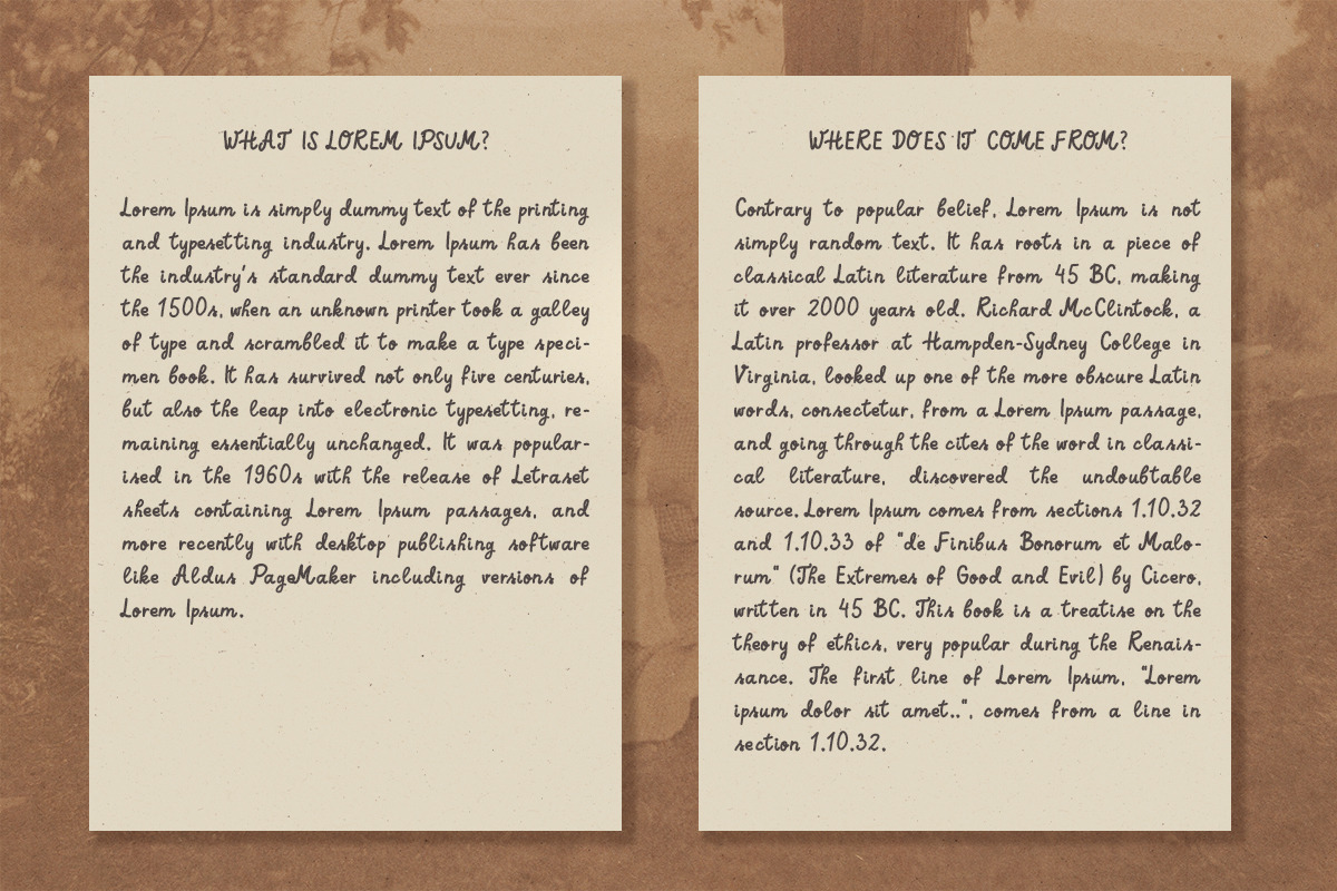 Postcard Script handwritten font, a Font by Auvrea Studio (Photo 5 of 5)