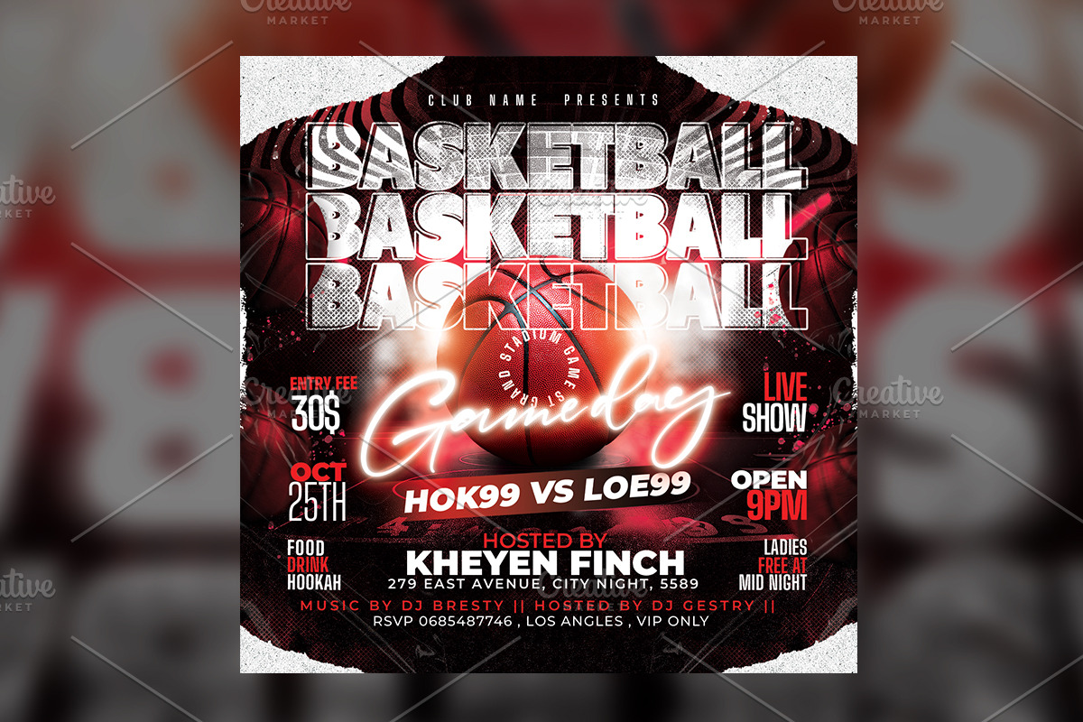 Basketball Flyer Template, a Flyer Template by RTXdesinger99 (Photo 2 of 3)