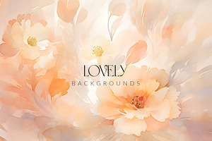 Fuzzy Peach Floral Backgrounds