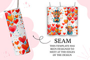 Highland Cow Valentine Hearts PNG, a Pattern Graphic by TumblerArtDS (Thumbnail 2 of 3)
