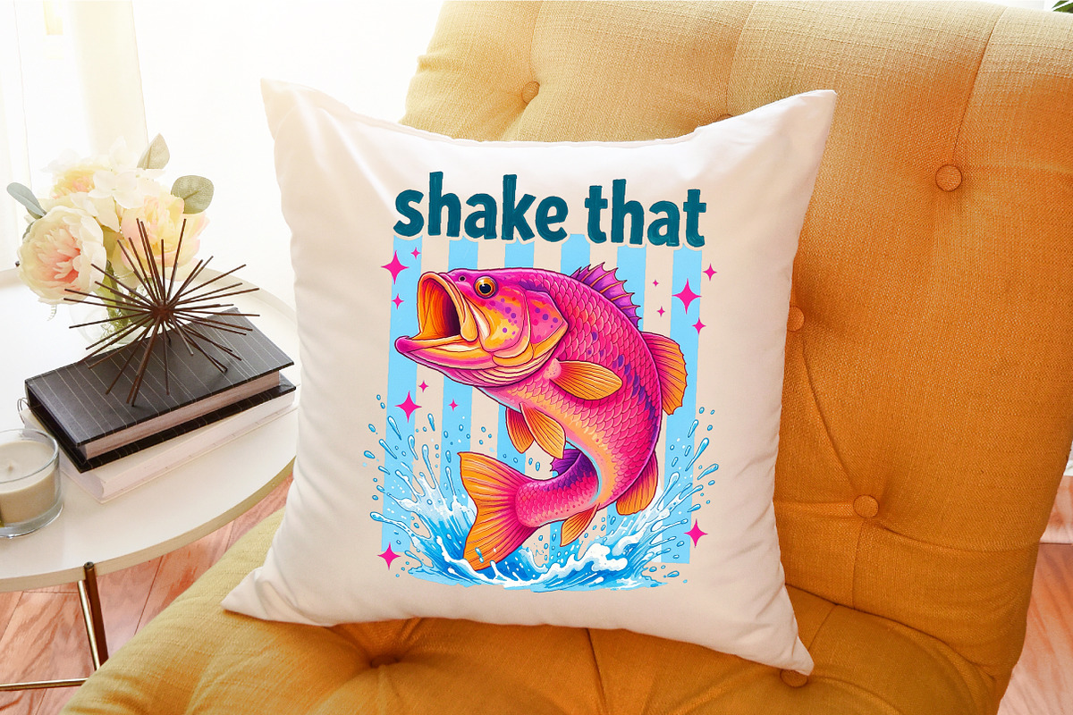 Colorful Bass Fish Shake That PNG, a Work Illustration by Sublimation Artist (Photo 9 of 9)