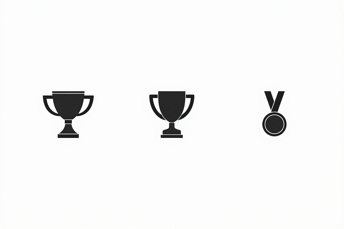 Trophy Cup and Medal Icon Set, an Illustration by Designs_River (Photo 5 of 7)