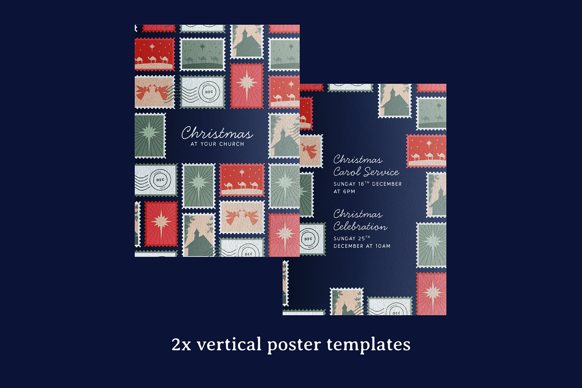 Stamps Christmas Canva Template, a Presentation Template by Greater Worth (Photo 4 of 6)