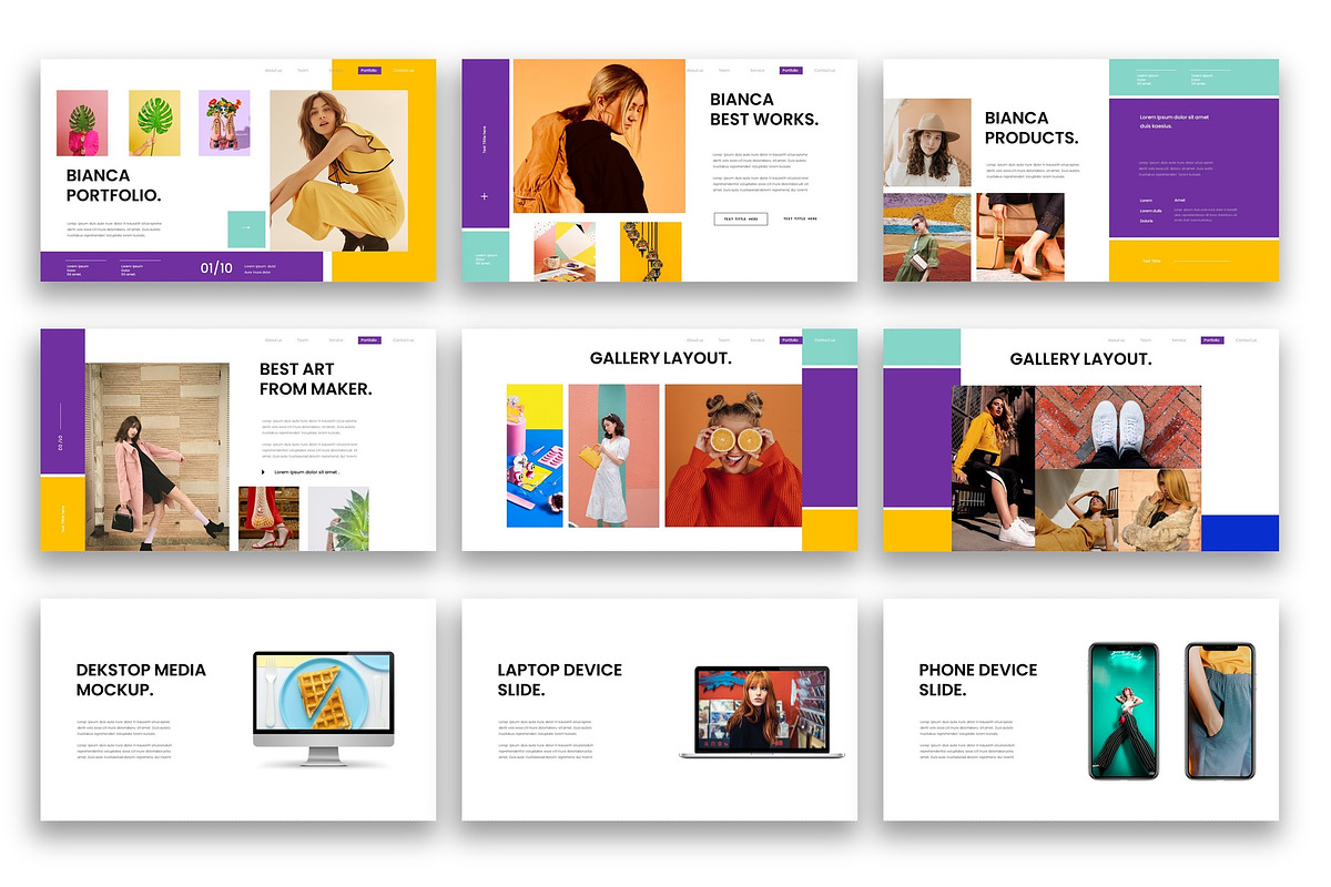 Bianca–Fashion Google Slide Template, a Presentation Template by kreatifreya (Photo 5 of 6)