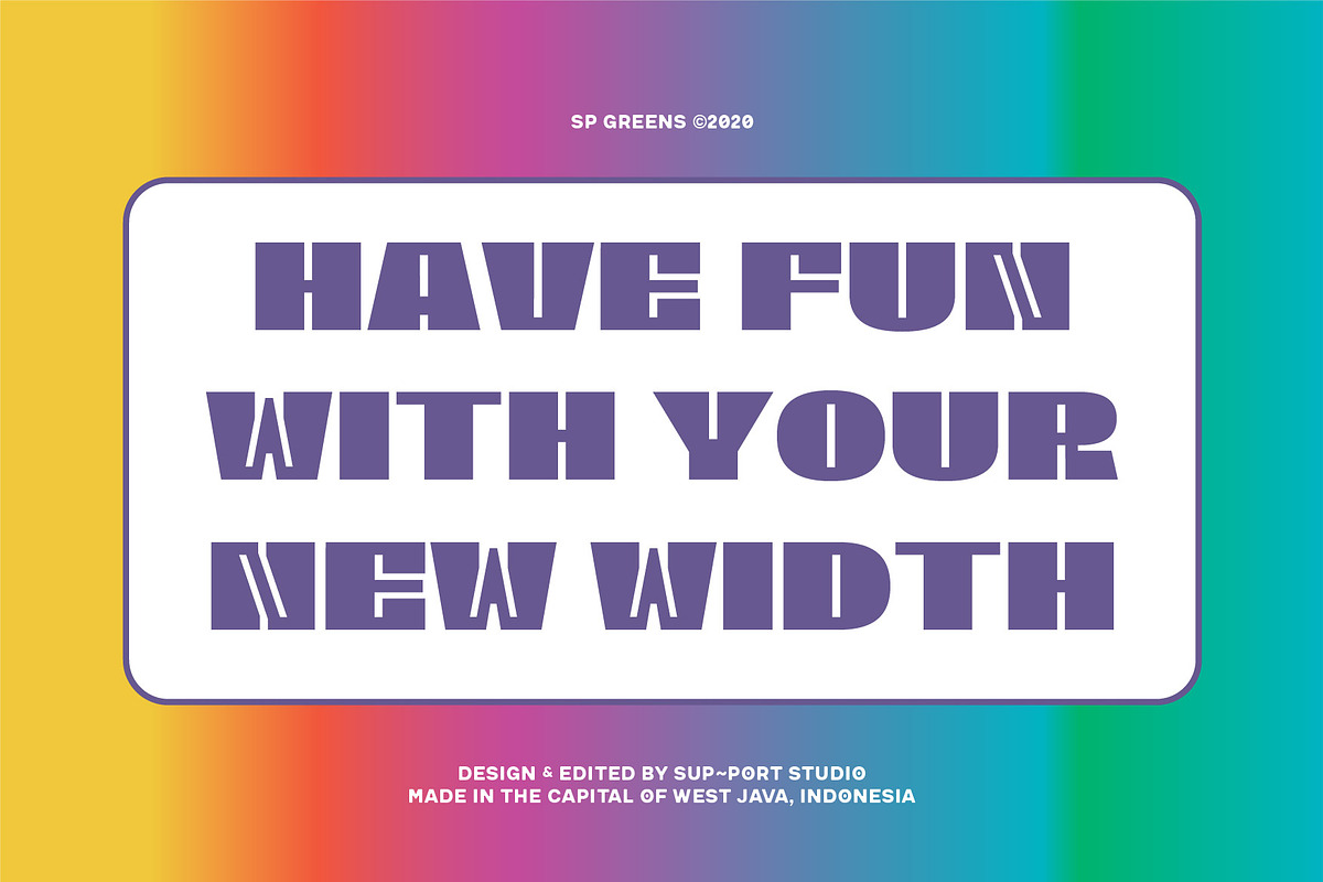 SP GREENS Font Display, a Sans Serif Font by Sup.Port Studio (Photo 2 of 13)
