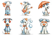 cute-whimsical valentine fluffy dogs, an Illustration by CreationArt (Thumbnail 4 of 5)