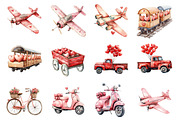 Valentine's Transportation Clipart, an Illustration by Design Market (Thumbnail 3 of 3)