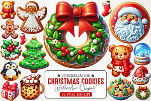 Christmas Cookies & Treats Clipart P, an Illustration by RobertsArt