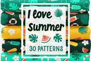 I love summer 30 seamless patterns, a Pattern Graphic by RevolutionizZed (Thumbnail 1 of 16)