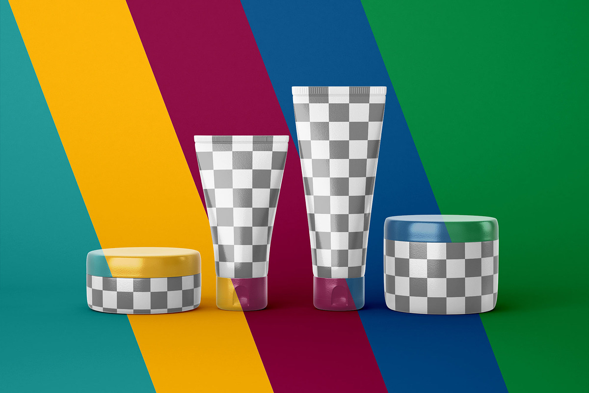 Cosmetics Mockup Set | Tube and Jar, a Cups & Container Mockup by Deeplab (Photo 3 of 16)