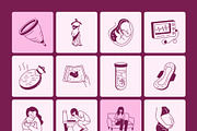 Medical Obgyn Doodles, an Outline Icon by Vectors Market (Thumbnail 8 of 9)