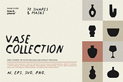 Vase Collection Shapes & Masks, an Object Graphic by line & plane (Thumbnail 1 of 9)