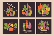Veganism. Veggies, Fruits & Dishes, a Food Illustration by Renberrry.Store (Thumbnail 5 of 16)