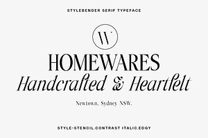 Stylebender Serif - Multi-style Font