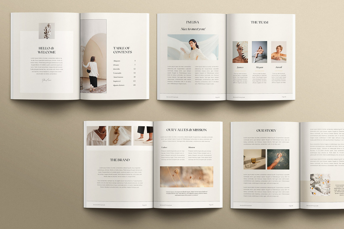 Services & Pricing Guide Template, a Magazine Template by Sierra ...