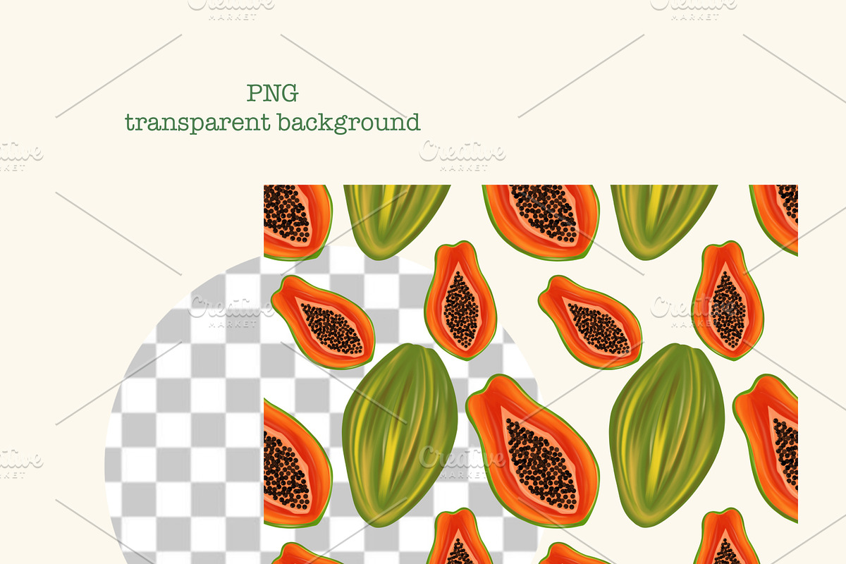 Whimsical Fruit Seamless Pattern Set, a Decorative Illustration by Oleksandra Illustrates (Photo 7 of 10)