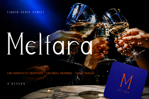 Meltara Liquid Display Font Family