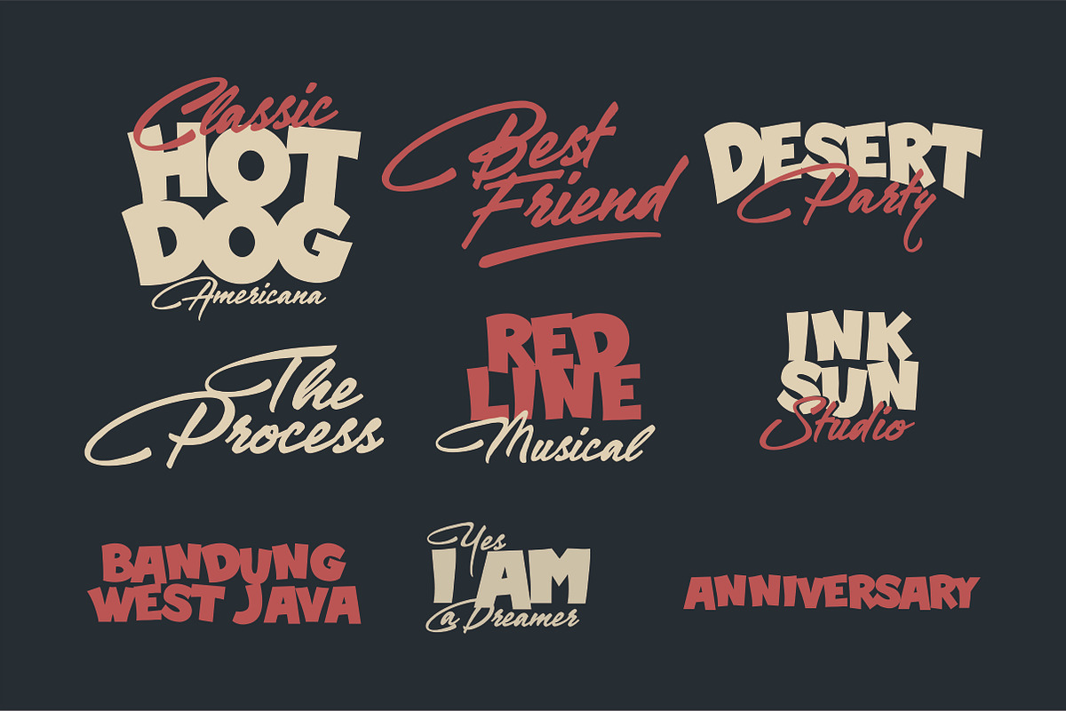 Brandenly Dual font, a Script Font by INKSUN™ (Photo 2 of 4)